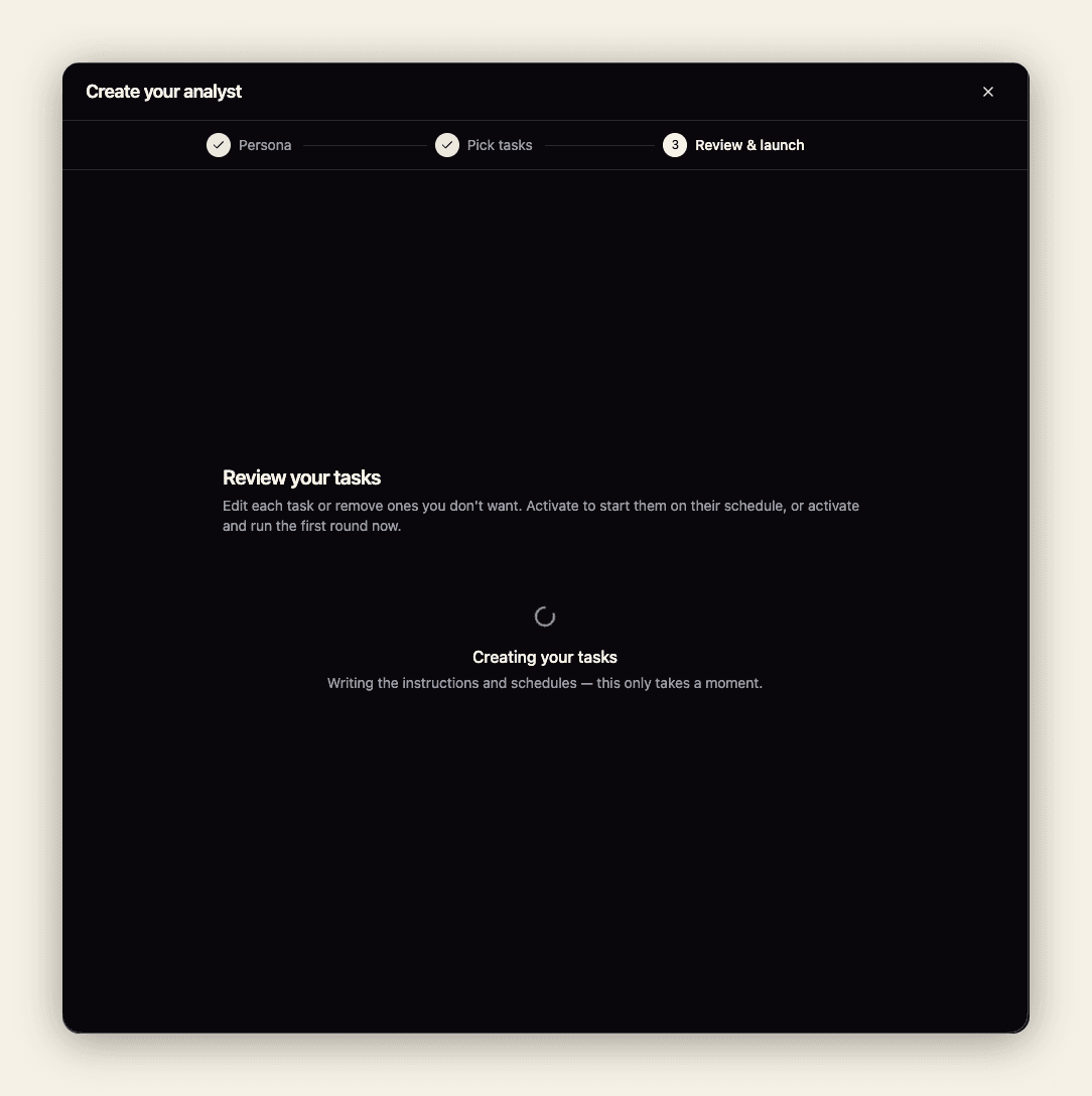 Guided wizard step 3: review and launch
