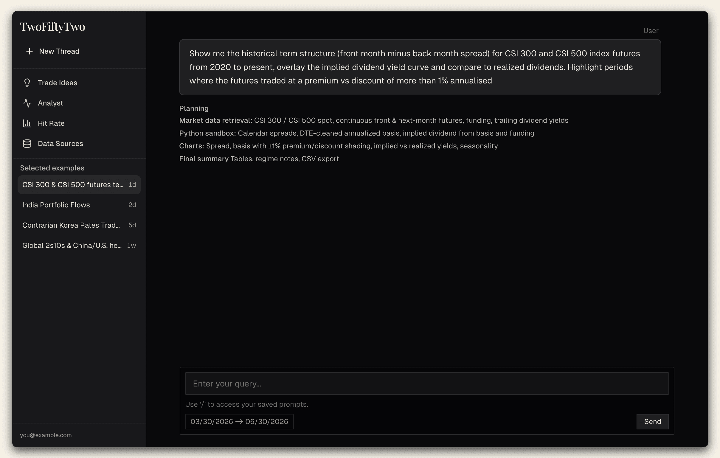 Hero page for TwoFiftyTwo Web App